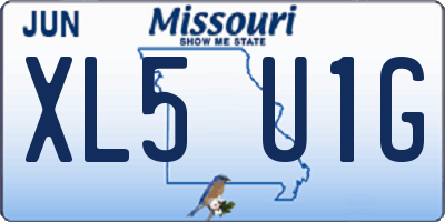 MO license plate XL5U1G