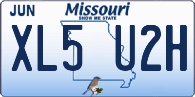 MO license plate XL5U2H