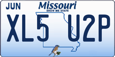 MO license plate XL5U2P
