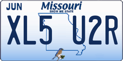 MO license plate XL5U2R
