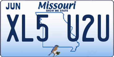 MO license plate XL5U2U