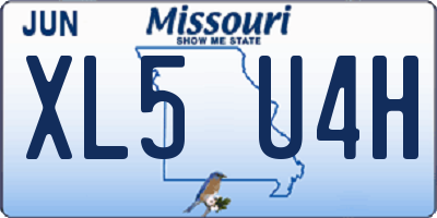 MO license plate XL5U4H