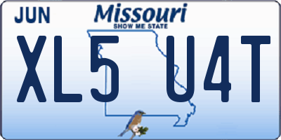 MO license plate XL5U4T