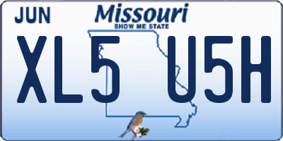 MO license plate XL5U5H