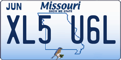 MO license plate XL5U6L