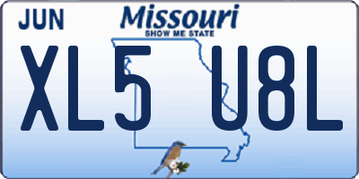 MO license plate XL5U8L