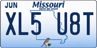 MO license plate XL5U8T