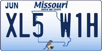 MO license plate XL5W1H