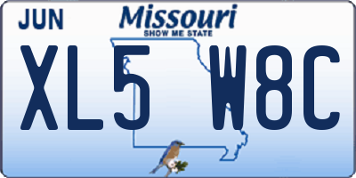 MO license plate XL5W8C