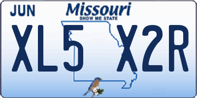 MO license plate XL5X2R