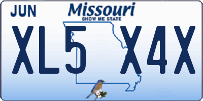 MO license plate XL5X4X