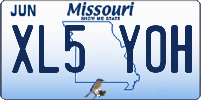 MO license plate XL5Y0H