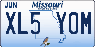MO license plate XL5Y0M