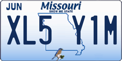 MO license plate XL5Y1M