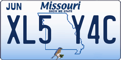 MO license plate XL5Y4C
