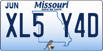 MO license plate XL5Y4D