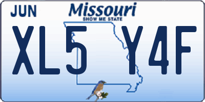 MO license plate XL5Y4F