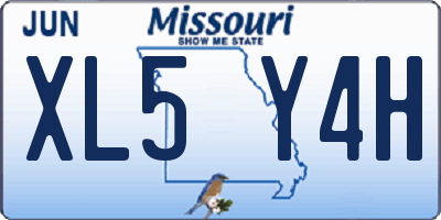 MO license plate XL5Y4H