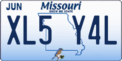 MO license plate XL5Y4L