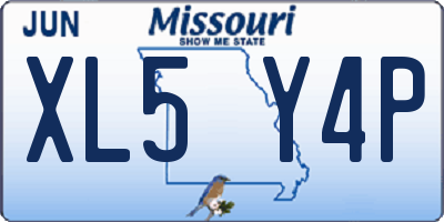 MO license plate XL5Y4P