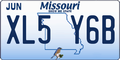 MO license plate XL5Y6B