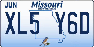 MO license plate XL5Y6D