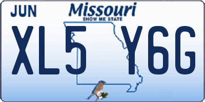 MO license plate XL5Y6G