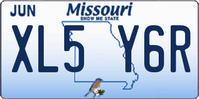 MO license plate XL5Y6R