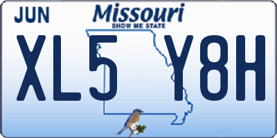 MO license plate XL5Y8H