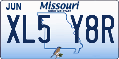MO license plate XL5Y8R