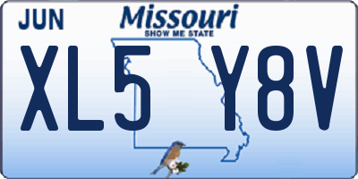 MO license plate XL5Y8V