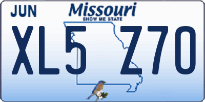 MO license plate XL5Z7O