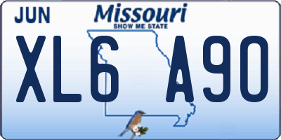 MO license plate XL6A9O