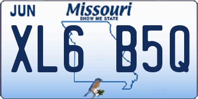 MO license plate XL6B5Q
