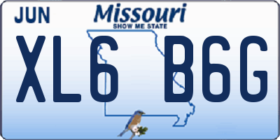 MO license plate XL6B6G