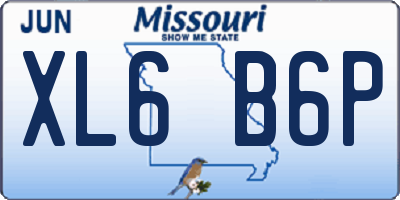 MO license plate XL6B6P