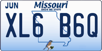 MO license plate XL6B6Q