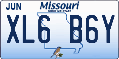 MO license plate XL6B6Y