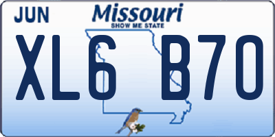 MO license plate XL6B7O