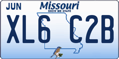 MO license plate XL6C2B