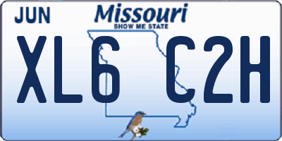 MO license plate XL6C2H