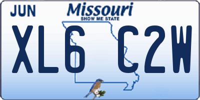 MO license plate XL6C2W