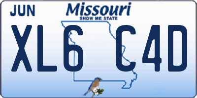 MO license plate XL6C4D