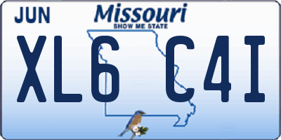 MO license plate XL6C4I