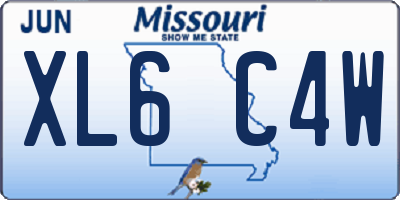 MO license plate XL6C4W