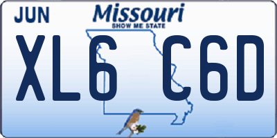 MO license plate XL6C6D