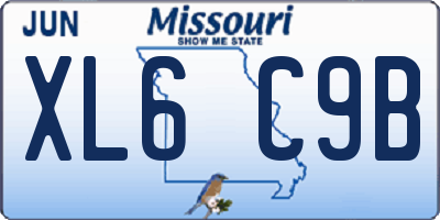 MO license plate XL6C9B