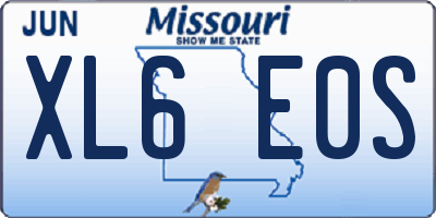 MO license plate XL6E0S