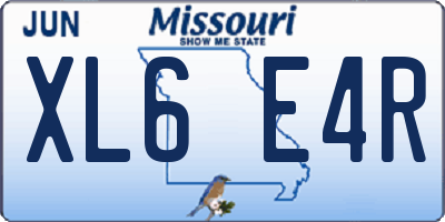 MO license plate XL6E4R