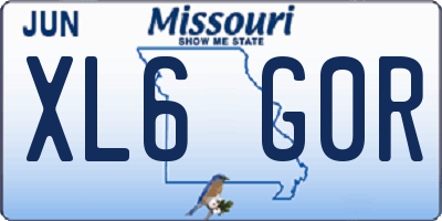 MO license plate XL6G0R